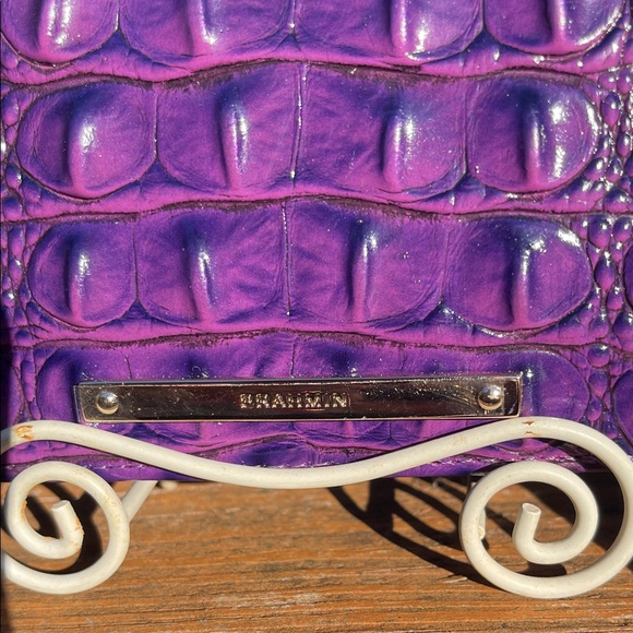 Brahmin Royal Purple Ady Croc-Embossed Wallet - Picture 6 of 6